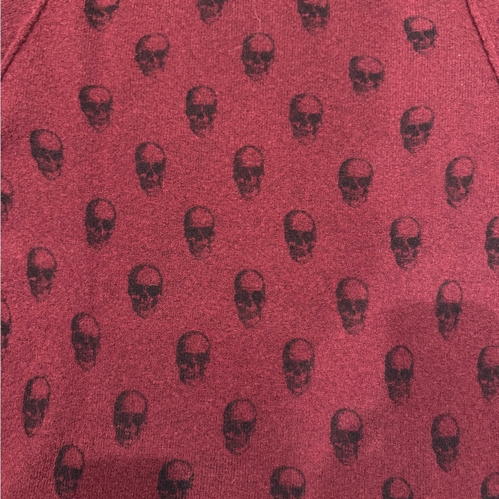 Skull Cashmere Wool Blend Skull Print Sweater - Picture 13 of 15